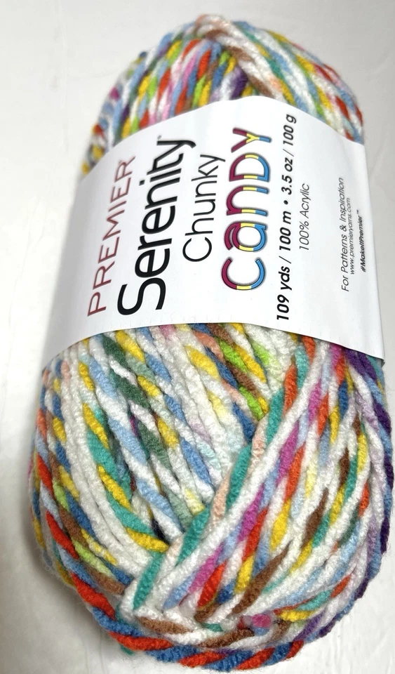 PREMIER YARNS SERENITY CHUNKY CANDY. 1pk. CONFETTI . I Combine Ship. See Detail