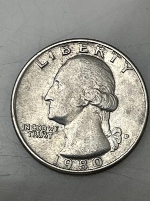 1980 D Us 25 Cent Coin D/D/O And Error - Image 1 of 4