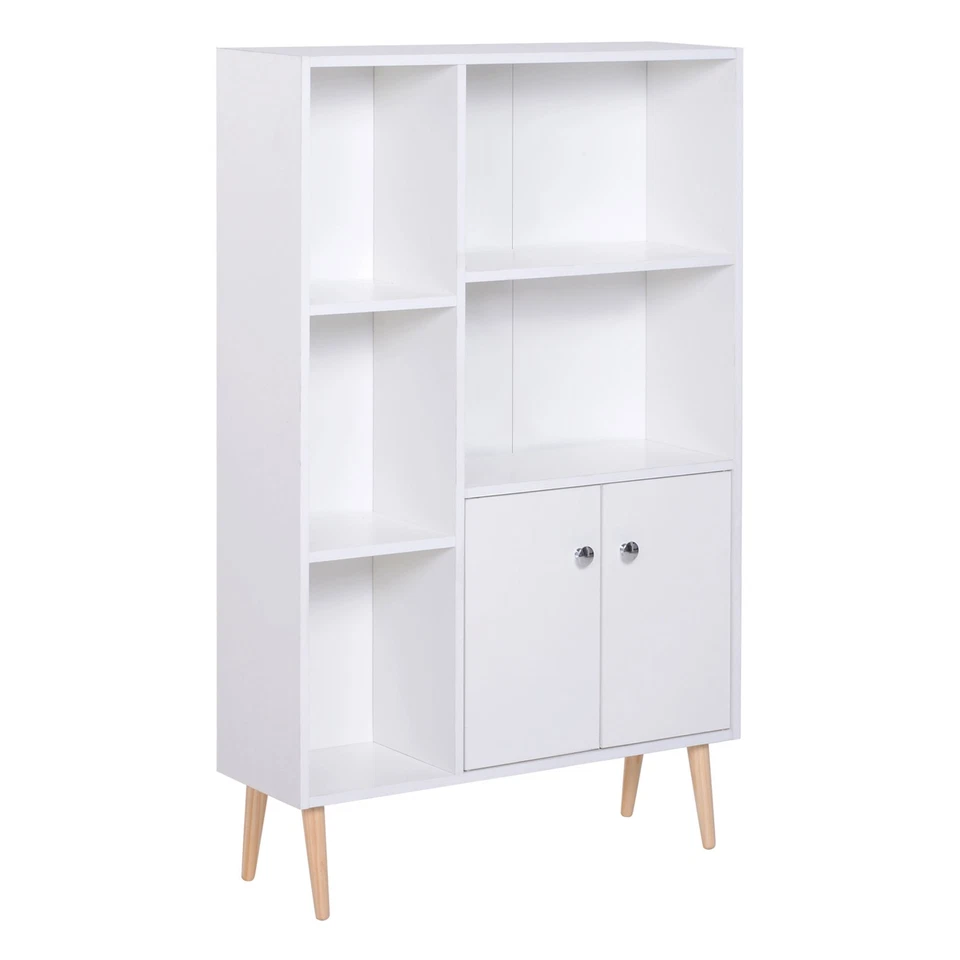 HOMCOM Libreria Design Moderno con 2 Porte da Salotto 80x23.5x123cm - Immagine 1 di 1