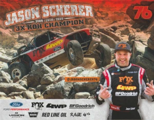 Tarjeta de héroe 2022 Jason Scherer Fox 4WP Ford Bronco SEMA todoterreno carreras KOH B/B - Imagen 1 de 1