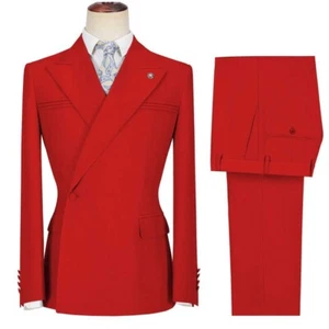 Business Men Suits Regular Fit Single Breasted Formal Prom Father's Day Gifts - Picture 1 of 30