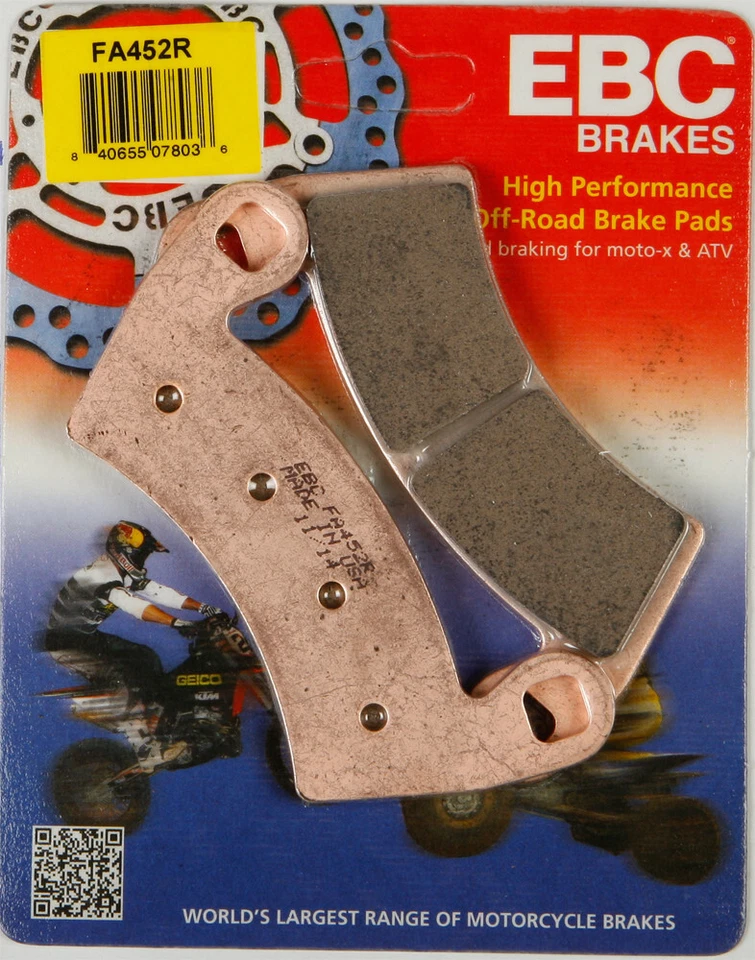 15-19 for Polaris Ranger XP 900 4x4 EBC Sintered "R" Brake Pads FA452R - Image 1 of 1