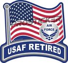 Air Force Retired Usaf Decal Usa Flag Military 6" Prosticker 270.6