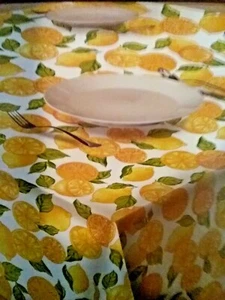 rectangle Breakfast Tablecloth Country Farm lemons 52 x 70 cafe Kitchen - Picture 1 of 2