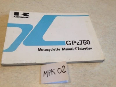 Kawasaki GPZX750 GPZ750 ZX A1 A2 GPZ 750 Owner's Manual Foto 1 de 3