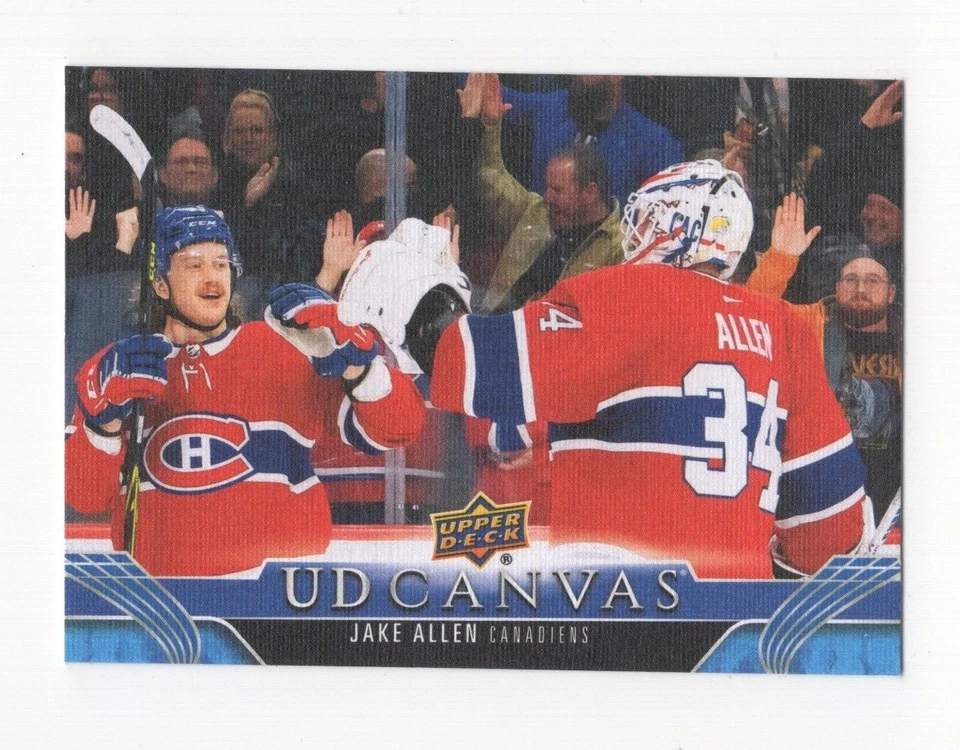 2023-24 UPPER DECK HOCKEY CANVAS JAKE ALLEN MONTREAL CANADIENS #C42 - Image 1 of 1
