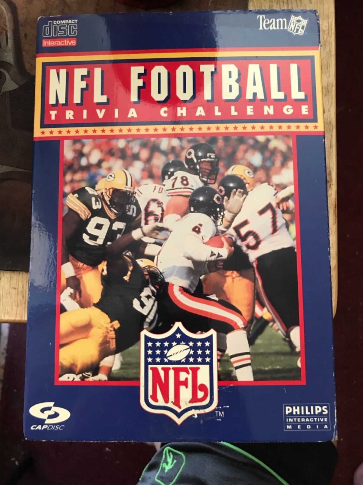 NFL Football Trivia Challenge (Philips CD-i, 1994)Complete, *Flawless Disc*