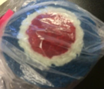 ALMOHADILLA ROJA, BLANCA Y AZUL 3 1/2" Foto 1 de 2