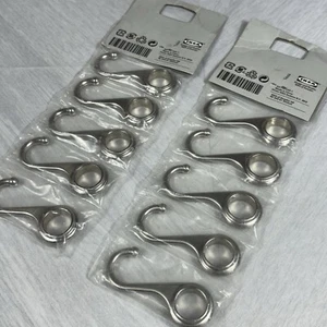 Lot of 2 - IKEA 5 Pack Fintorp Hooks Silver 3” (7cm) 002.138.55 NEW - Picture 1 of 3