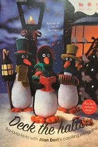 PATRÓN TEJIDO Alan Dart Villancicos Pingüinos Juguetes - Deck The Halls 23cm Pingüino - Imagen 1 de 8