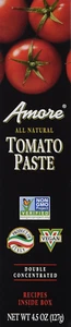 Amore Tomato Paste, 4.5oz (127g) Double Concentrated Tube - Picture 1 of 3