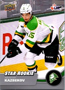 2021-22 UD CHL Star Rookie Abakar Kazbekov London Knights #366