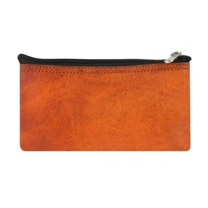 Pure Leather Pencil Case For Daily Use Minimlist Leather Pouch Designer Pen Case - Picture 1 of 6