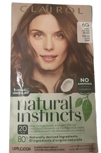 Clairol Natural Instincts Demi-Permanent Hair Dye, 6G Light Golden Brown Hair - Picture 1 of 1