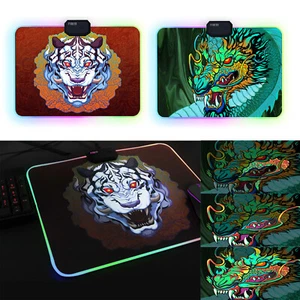 Gaming Mouse Pad Mat RGB LED Flash Light Colorful Switching For Computer Laptop - Picture 1 of 17