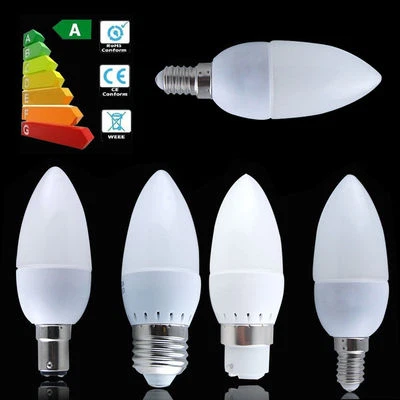 LED Bulb Globe Candle B22 E27 E14 B15 Light 3W 5W 7W 9W 12W 5730 SMD White Lamp - Image 1 of 4