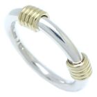 TIFFANY&Co. Coil Silver925 K18 Yellow Gold Ring Size 4.5 /291687
