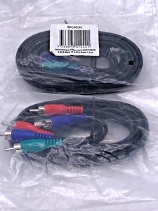 Interconnect Video Lead Cable RGB/YPBPR 3 RCA to 3 RCA M/M 1.5m GPC3C/3C x2 - Picture 1 of 3
