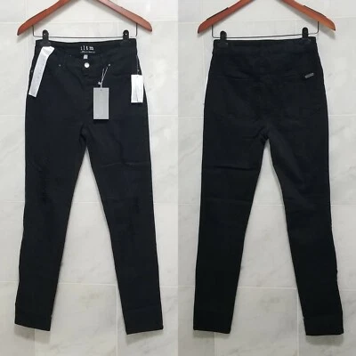 Iltm Tyler Madison Pull On Black Ripped Jeans Skinny Distressed Medium  - Image 1 of 4