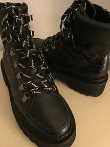 Vince Camuto Damen Schwarz Leder Medjey Combat Wanderschuhe US 6,5 Euro 37 - Bild 1 von 17