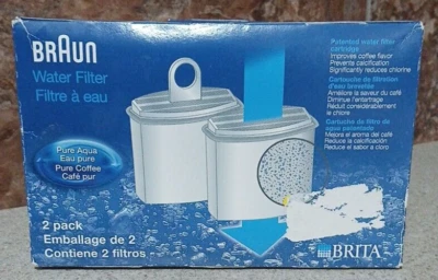 NUEVO 2pk Braun Cafetera Filtro Agua Filtro Repuesto (KWF2 / KFT16) Brita Foto 1 de 4