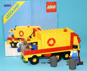 Lego 6693 City Town Recycle Truck Camion Poubelle complet Notice 1987 CN309 - Imagen 1 de 2