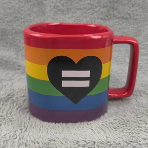 Spencer’s Multi Stripe = Herz Quadratisch Kaffeebecher 14 Oz. - Bild 1 von 10