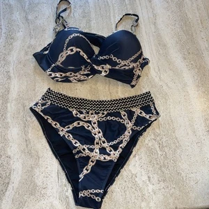 Bikini Traje de Baño Estrás Cristal Diamante Metal Cadena Traje de Baño 2 Piezas 2XL - Imagen 1 de 11