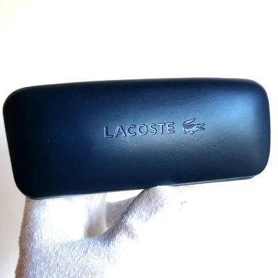 fodero occhiali da sole vista LACOSTE box case sunglasses custodia astuccio blu - Immagine 1 di 4