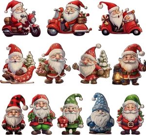 Natalizia Legno Appeso Ornamenti, 24 Pezzi Decorazioni Albero Di Natale in Legno - Foto 1 di 12