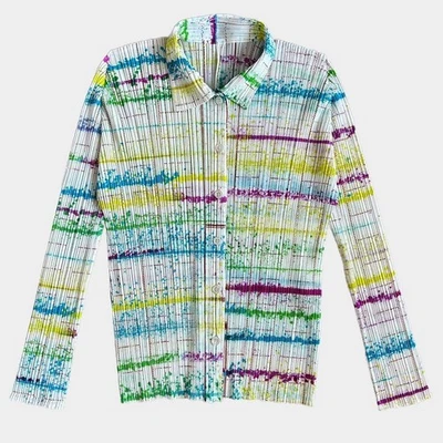 ISSEY MIYAKE складки пожалуйста по всему паттен рубашка белый размер 3 - Изображение 1 из 4