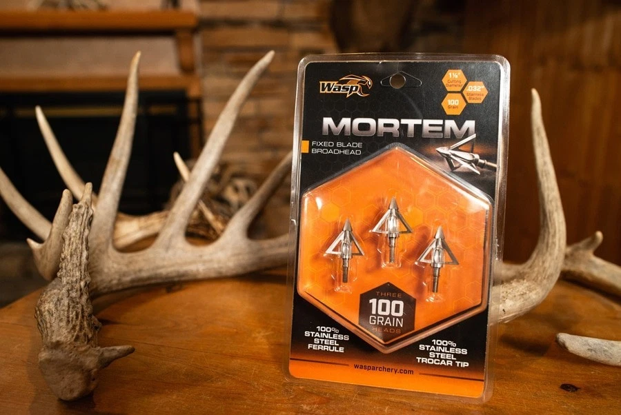 Wasp Mortem Fixed Blade Broadhead 100 Grain - Silver / Pack of 3 - Image 1 of 1