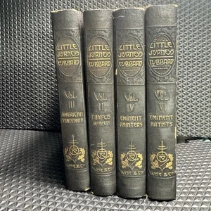 Antique Books Little Journeys (vols 2,3,4,6) by Elbert Hubbard Uncut Pages HC - Picture 1 of 24