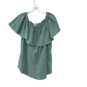 Oh My Gauze 1 Womens Off Shoulder Blouse Blue Small/Medium Boho Lagenlook - Picture 1 of 5