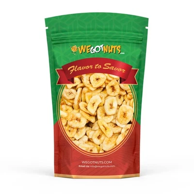 Chips de plátano seco premium We Got Nuts 64 oz 4 libras fresco crujiente y endulzado... Foto 1 de 4