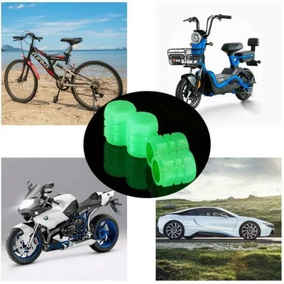 4 PCS Car Auto Wheel Tire Tyre Air Valve Rim Stem Cap Cover Luminous Accessories - Image 1 of 4