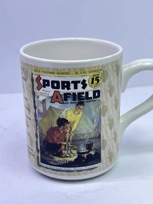 Taza de café retro SPORTS AFIELD agosto 1934 Gold Tooth Muskies Cal Johnson Foto 1 de 4