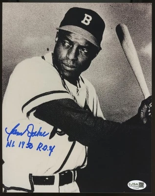 Sam Jethroe Signed Autographed Inscribed 8x10 Photo JSA Cert - Image 1 of 2