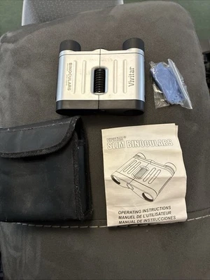 VINTAGE VIVITAR Slim 4x21 DXF Binoculars 88M/1000M With Case - Image 1 of 3