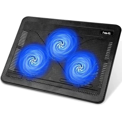 15.6"-17" Laptop Cooler Cooling Pad - Slim Portable USB Powered 3 Fans, Black... - Image 1 of 4
