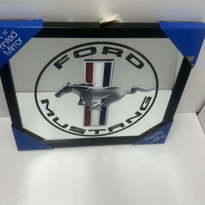 Ford Mustang elegant neu bedruckt Spiegel klassisches Design Logo Büro Bar Männerhöhle - Bild 1 von 4