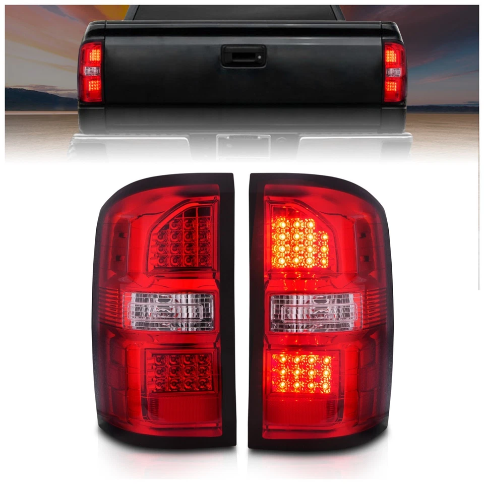 Luz trasera LED Anzo 311399 para GMC Sierra 1500 2014-2018 cromada izquierda y derecha Foto 1 de 4