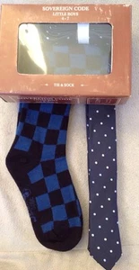 Sovereign Code Little Boys blue  Tie & Sock Set Size 4-7  - Picture 1 of 11