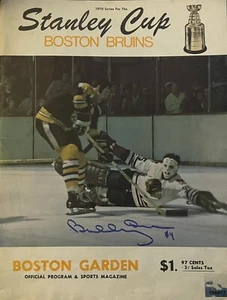 Bobby Orr Signed 1970 Stanley Cup Program Signed Flying Goal Boston Bruins JSA - Picture 1 of 5