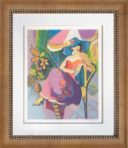 Framed Serigraph Signed and Number 76/190 COA by Isaac Maimon Jasmine - Picture 1 of 3