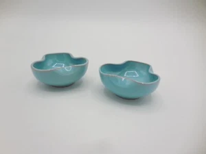 Pair of SGS Pottery Blue Bowls Small Made in Sweden - Picture 1 of 3