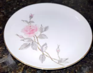 Plato Desierto Pan Fino China Sango Pastoral 6" Borde Oro Rosa Rosa - Imagen 1 de 4