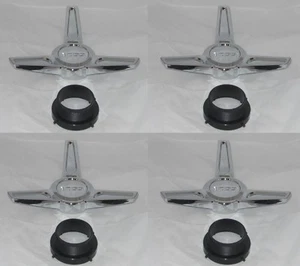 4 - BOSS 338 SPINNERS + WHEEL RIM ADAPTERS FOR 3271 CENTER CAPS *SEE DESCRIPTION - Picture 1 of 8