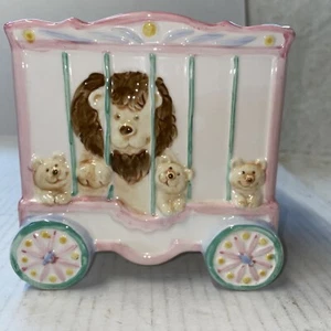 RARE! Circus Wagon Planter Lions and Bears Fitz & Floyd 1984 - Picture 1 of 6