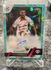 2022-23 Topps Chrome Dominik Szoboszlai Aqua Lava Refractor! RB Leipzig!